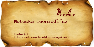 Motoska Leonidász névjegykártya
